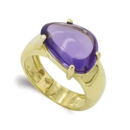 Sortija oro 18k mujer amatista garras