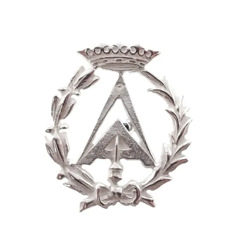 Insignia profesional Aparejador escudo plata Ley 925m 19 mm. pin cier