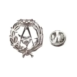 Insignia profesional Arquitectura escudo plata Ley 925m 17 mm. pin ci