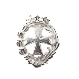Insignia profesional ATS escudo plata Ley 925m 18 mm. pin cierre tras