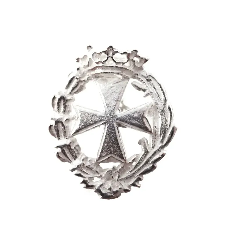 Insignia profesional ATS escudo plata Ley 925m 18 mm. pin cierre tras
