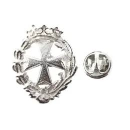 Insignia profesional ATS escudo plata Ley 925m 18 mm. pin cierre tras