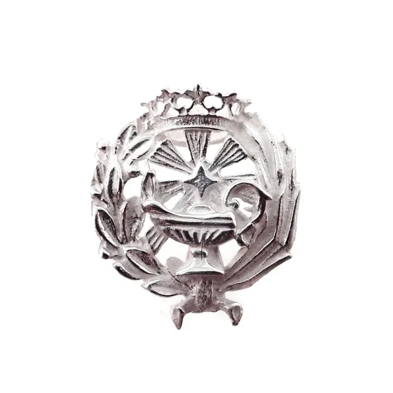 Insignia profesional Ciencia Químicas escudo plata Ley 925m 18 mm. pi