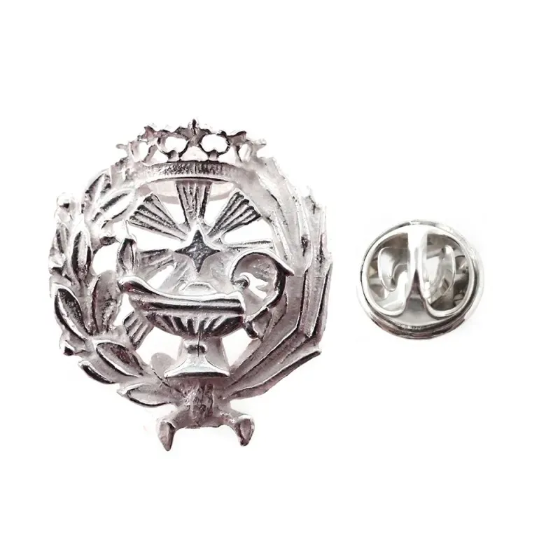 Insignia profesional Ciencia Químicas escudo plata Ley 925m 18 mm. pi