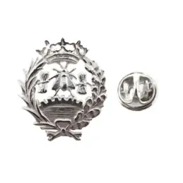 Insignia profesional Económicas escudo plata Ley 925m 18 mm. pin cier