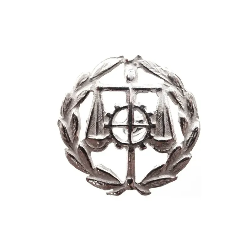 Insignia profesional Graduado Social escudo plata Ley 925m 16 mm. pin