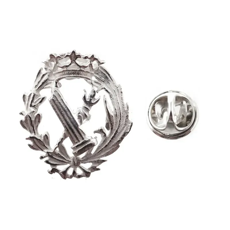 Insignia profesional Filosofía y Letras escudo plata Ley 925m 16 mm.