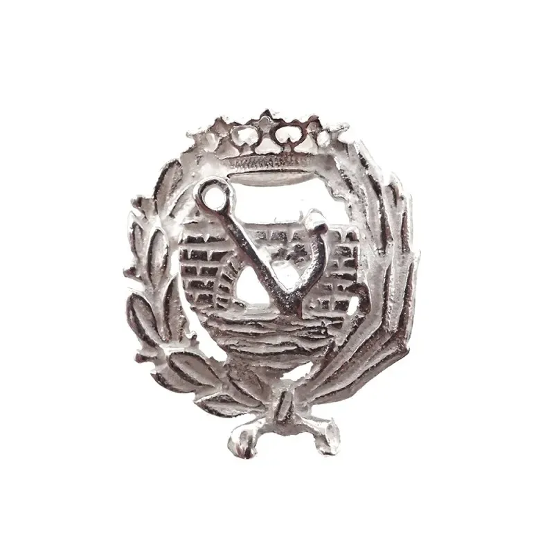 Insignia profesional Ingeniero de Caminos escudo plata Ley 925m 17 mm