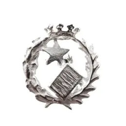 Insignia profesional Notario escudo plata Ley 925m 17 mm. pin cierre