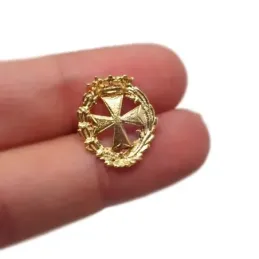 Insignia profesional ATS escudo oro 18k 18 mm. pin cierre trasero lat