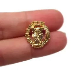 Insignia profesional Ciencias Exactas escudo oro 18k 16 mm. pin cierr