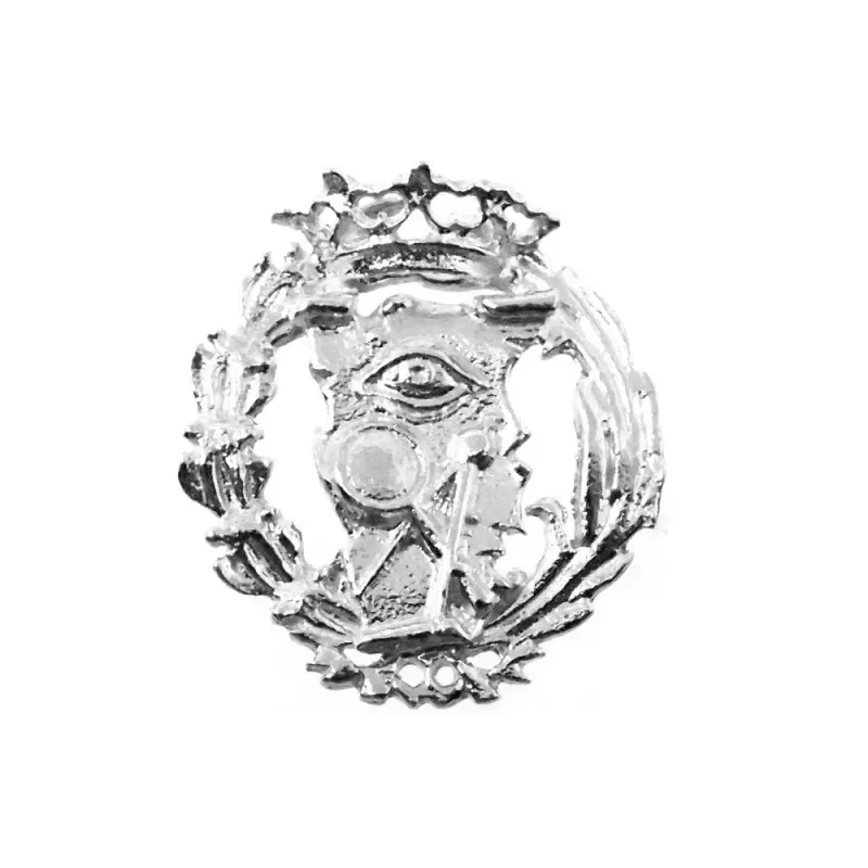 Insignia profesional Ciencias Exactas escudo oro 18k 16 mm. pin cierr