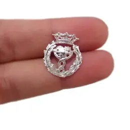 Insignia profesional Fisioterapia escudo plata Ley 925m 18 mm. pin ci