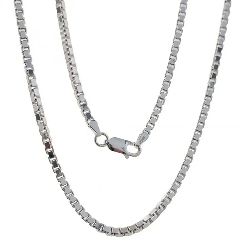 Cadena Plata Ley 925m veneciana 50 cm. 2.3 mm. ancho