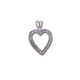 Colgante Plata Ley 925m mujer corazón 14 mm. calado circonitas