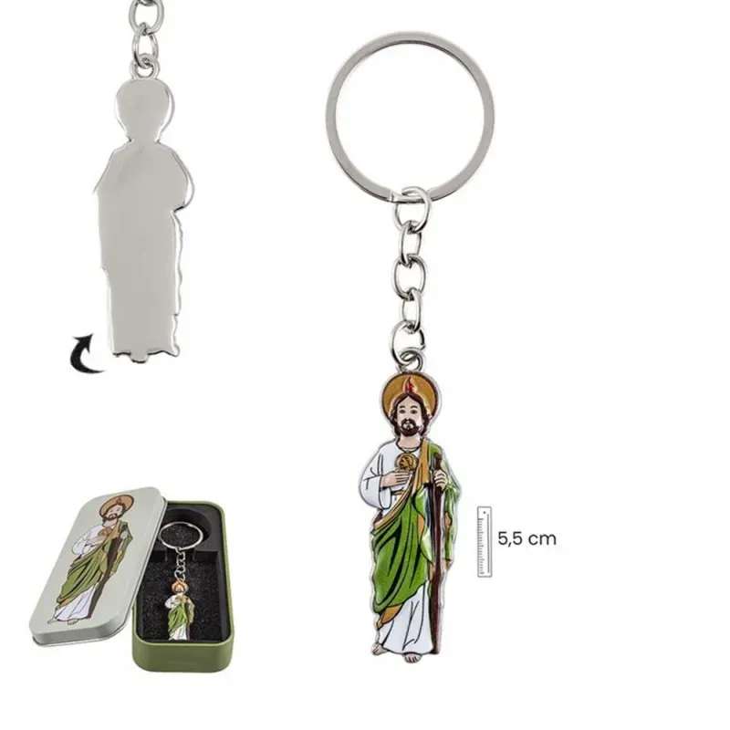 San Judas Tadeo Llavero metálico 5.5 cm. patrón causas difíciles esma