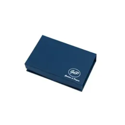 Mano de Fátima Llavero metálico de 10 cm. calado color azul ancho de