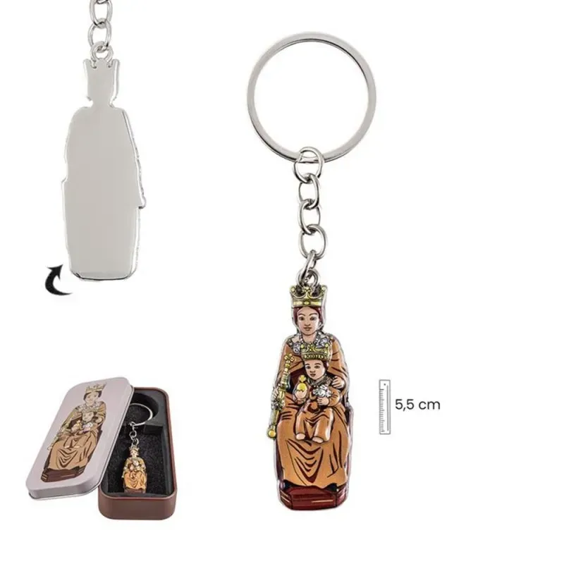 Virgen de la Mercé Llavero metálico 5.5 cm. patrona de Barcelona esma