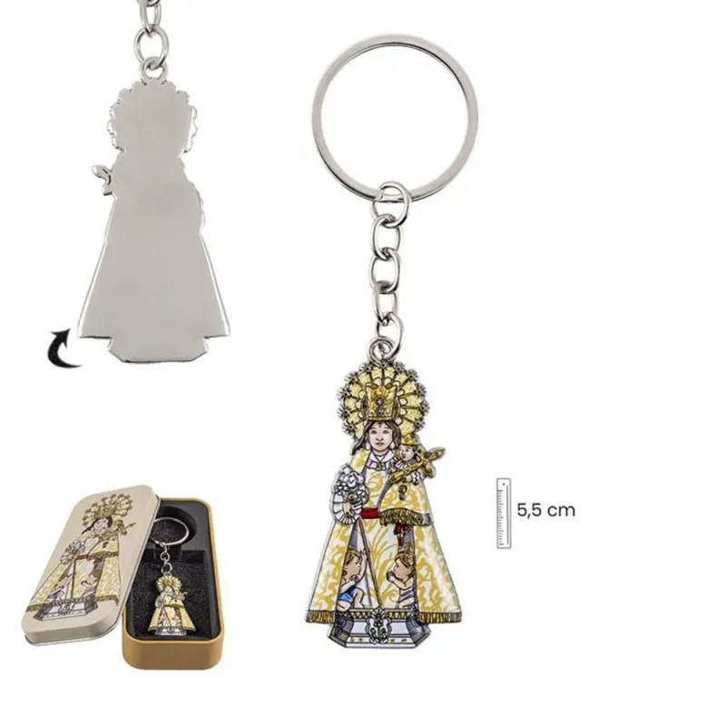 Virgen Desamparados Llavero metálico 5.5 cm. patrona de Valencia esma