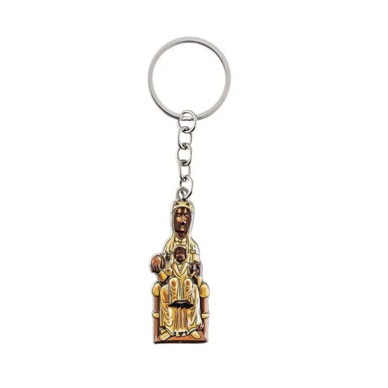 Virgen Montserrat Llavero metálico 5.5 cm. patrona de Cataluña esmalt