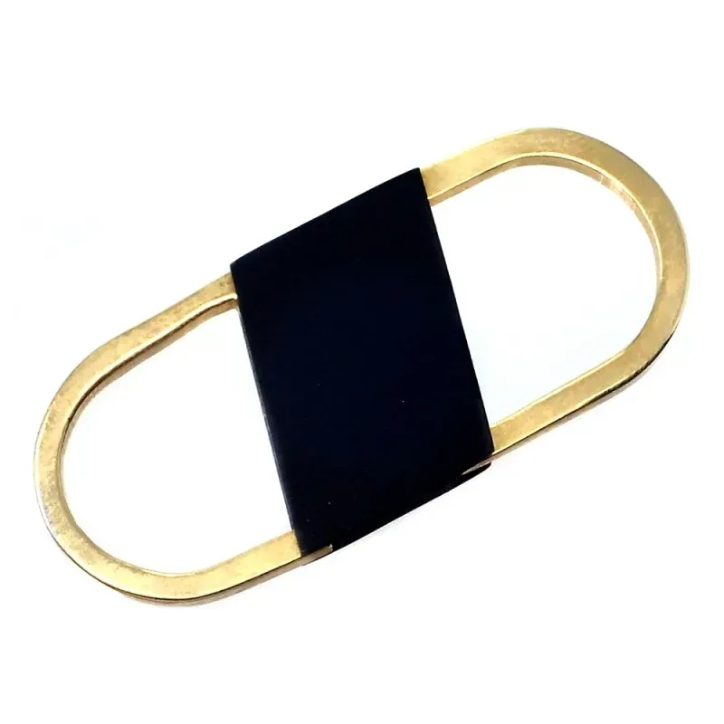 Llavero metal dorado 6cm. ovalado [AB6031]