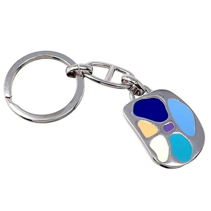 Llavero metal 30mm. colores azules ovalado [AB5563]