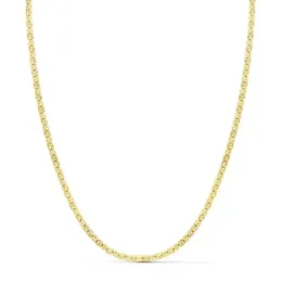Cadena Oro 18k forzada 40 cm. hueca ancho eslabón 2 mm.