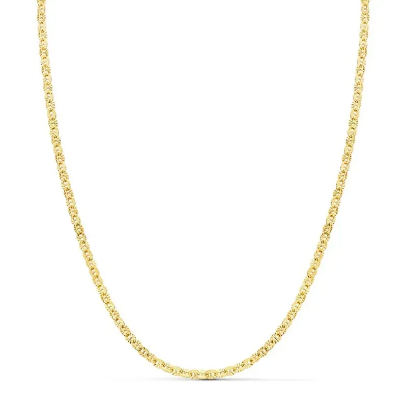 Cadena Oro 18k forzada 40 cm. hueca ancho eslabón 2 mm.
