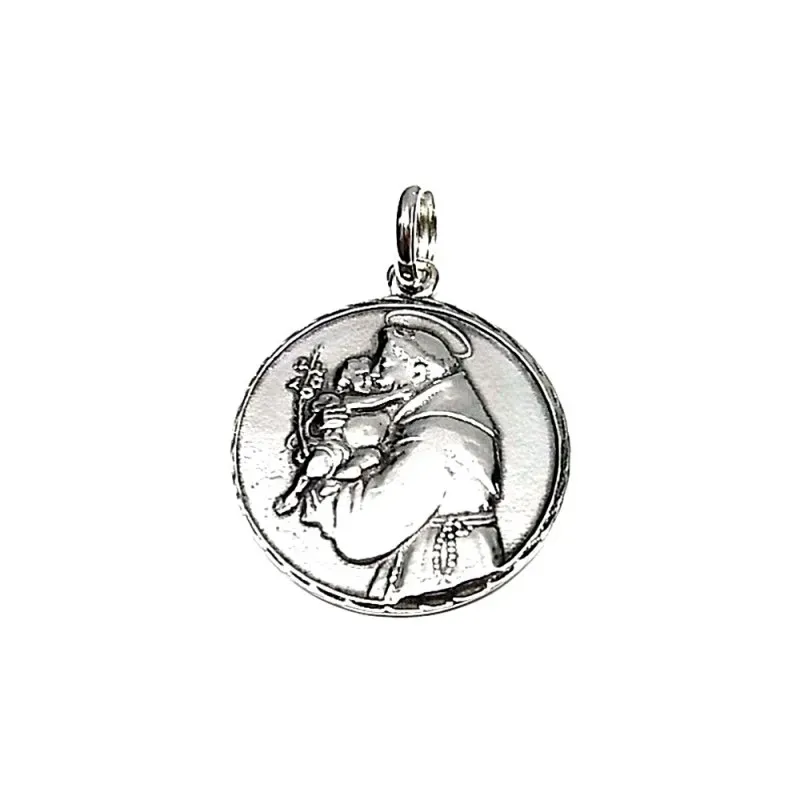 Colgante plata ley 925m 28mm. medalla San Antonio [AA8199]