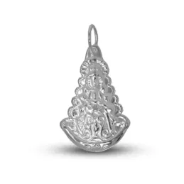 Medalla colgante plata ley 925m 25mm. Virgen Rocío pequeña [AA8027]