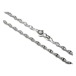 Cadena plata ley 925m 40cm. lumina tallada 0.50mm. [AB0356]