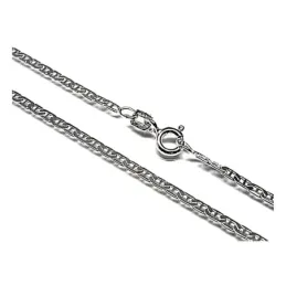 Cadena plata ley 925m lisa 50cm. marina martilleada 0.50mm. [AB0416]