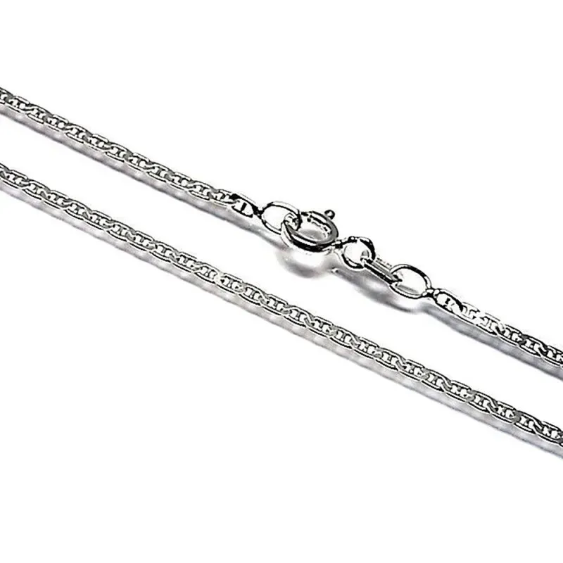 Cadena plata Ley 925m 50cm. marina martilleada lisa [AB6067]
