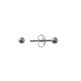 Pendientes plata Ley 925m bolas 3mm. lisas cierre presión