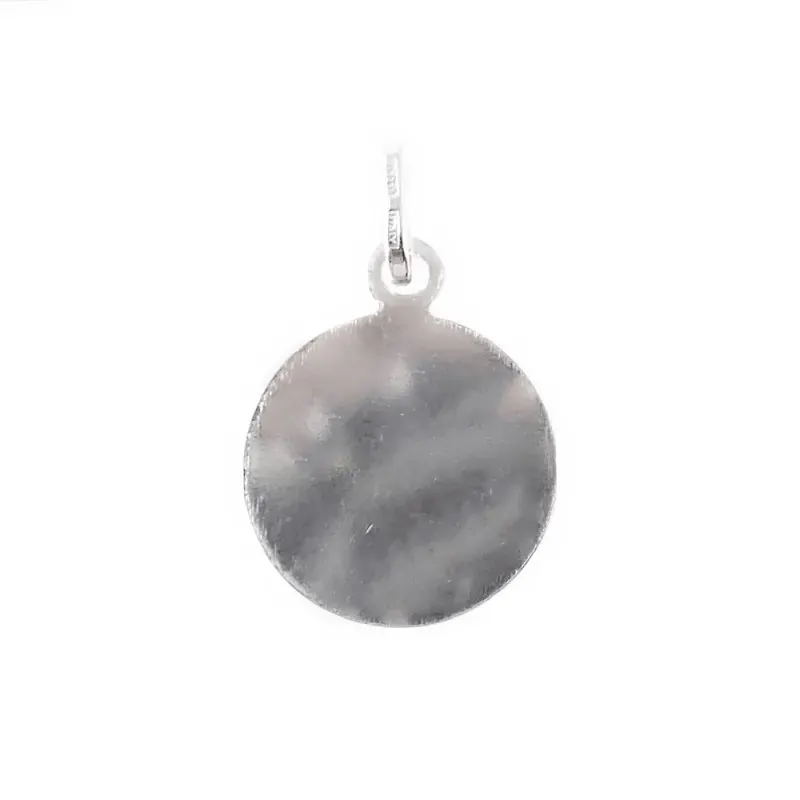 San Judas Tadeo medalla plata Ley 925m unisex 15 mm. bisel borde