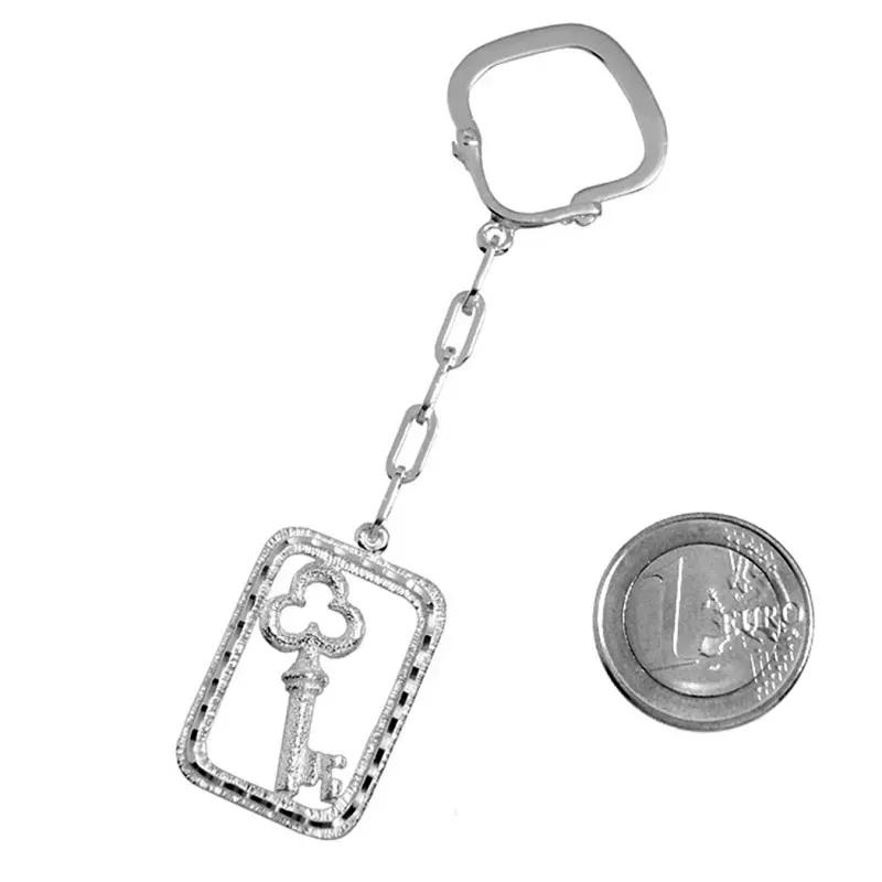 Llavero plata Ley 925m llave [1382]