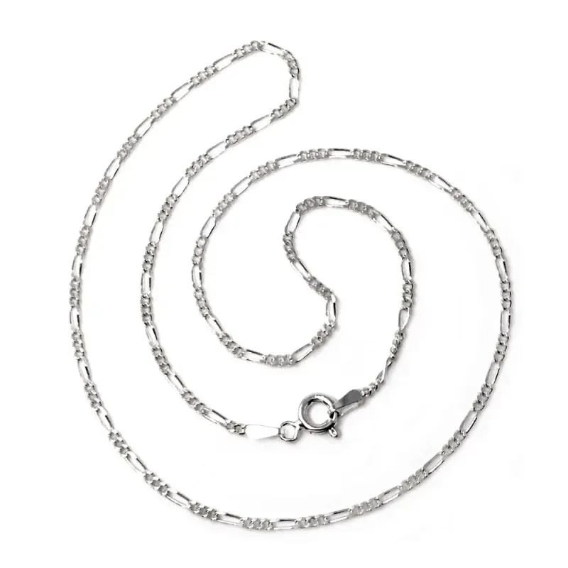 Cadena plata ley 925m lisa 40cm. alternada 3x1 0.50mm.  [AB0347]