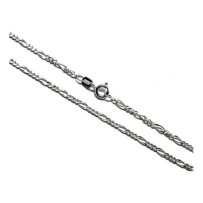 Cadena plata ley 925m lisa 40cm. alternada 3x1 0.50mm.  [AB0347]