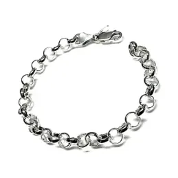 Pulsera plata ley 925m lisa rolo 1mm. grosor [AB0124]