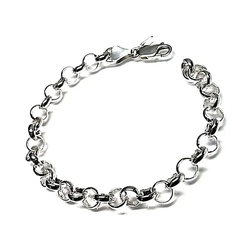 Pulsera plata ley 925m lisa rolo 1mm. grosor [AB0124]