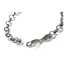 Pulsera plata ley 925m lisa rolo 1mm. grosor [AB0124]