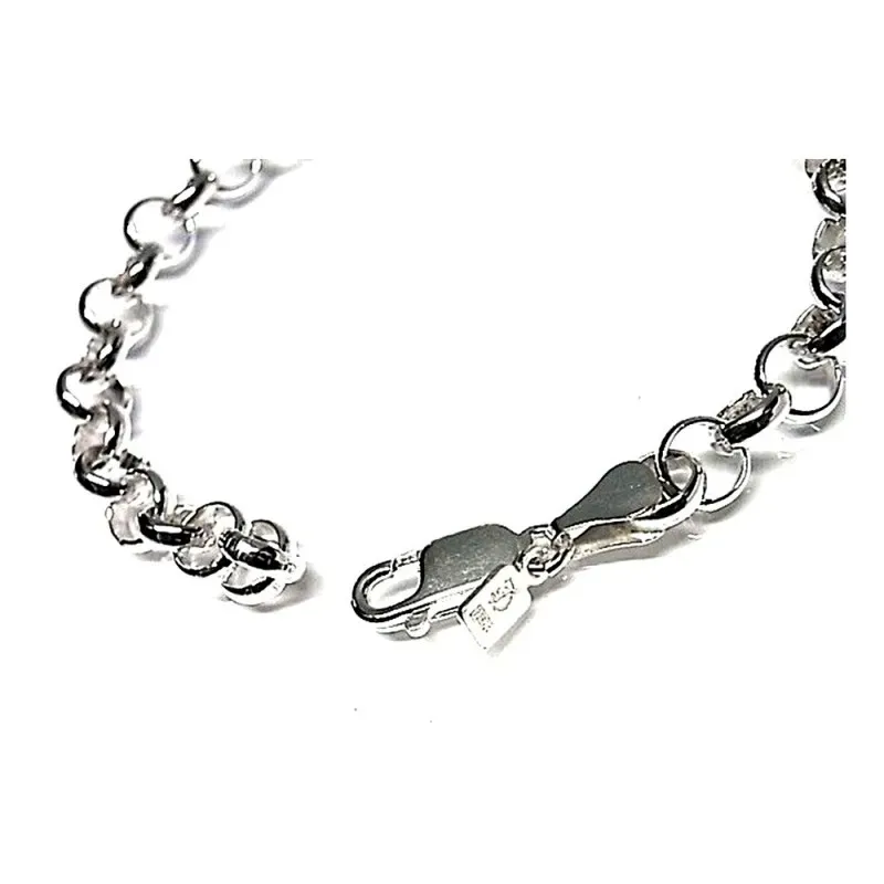 Pulsera plata ley 925m lisa rolo 1mm. grosor [AB0124]