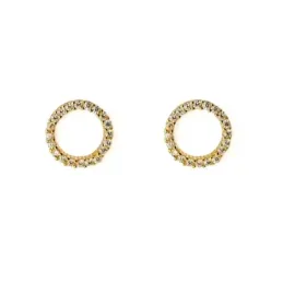 Pendientes en Plata de Ley 925m chapados en oro amuleto Karma de 10 m