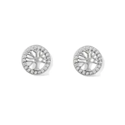 Árbol de la Vida Pendientes en Plata de Ley amuleto de 10 mm. calado