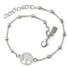 Árbol de la Vida Pulsera en Plata de Ley 925m de 17 cm. amuleto de 10