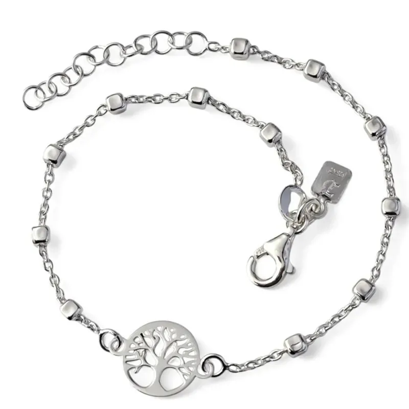 Árbol de la Vida Pulsera en Plata de Ley 925m de 17 cm. amuleto de 10
