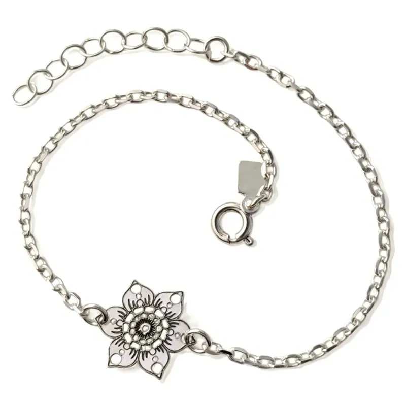 Pulsera en Plata de Ley 925m de 17 cm. forzada alargada de 2 mm. deta