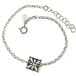 Pulsera en Plata de Ley 925m de 17 cm. forzada alargada de 2 mm. deta