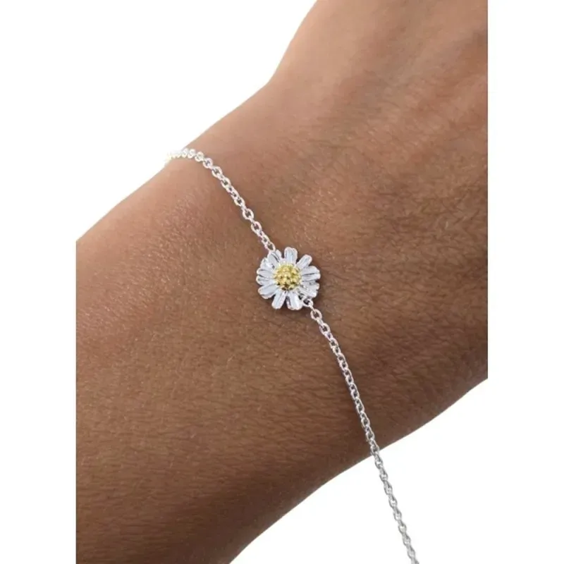 Pulsera de Flor Eguzkilore en Plata de Ley 925m de 16 cm. detalle  8