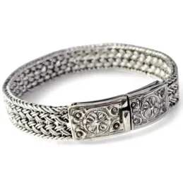 Pulsera Rígida Brazalete en Plata Ley 925m de 60 mm. de diámetro inte